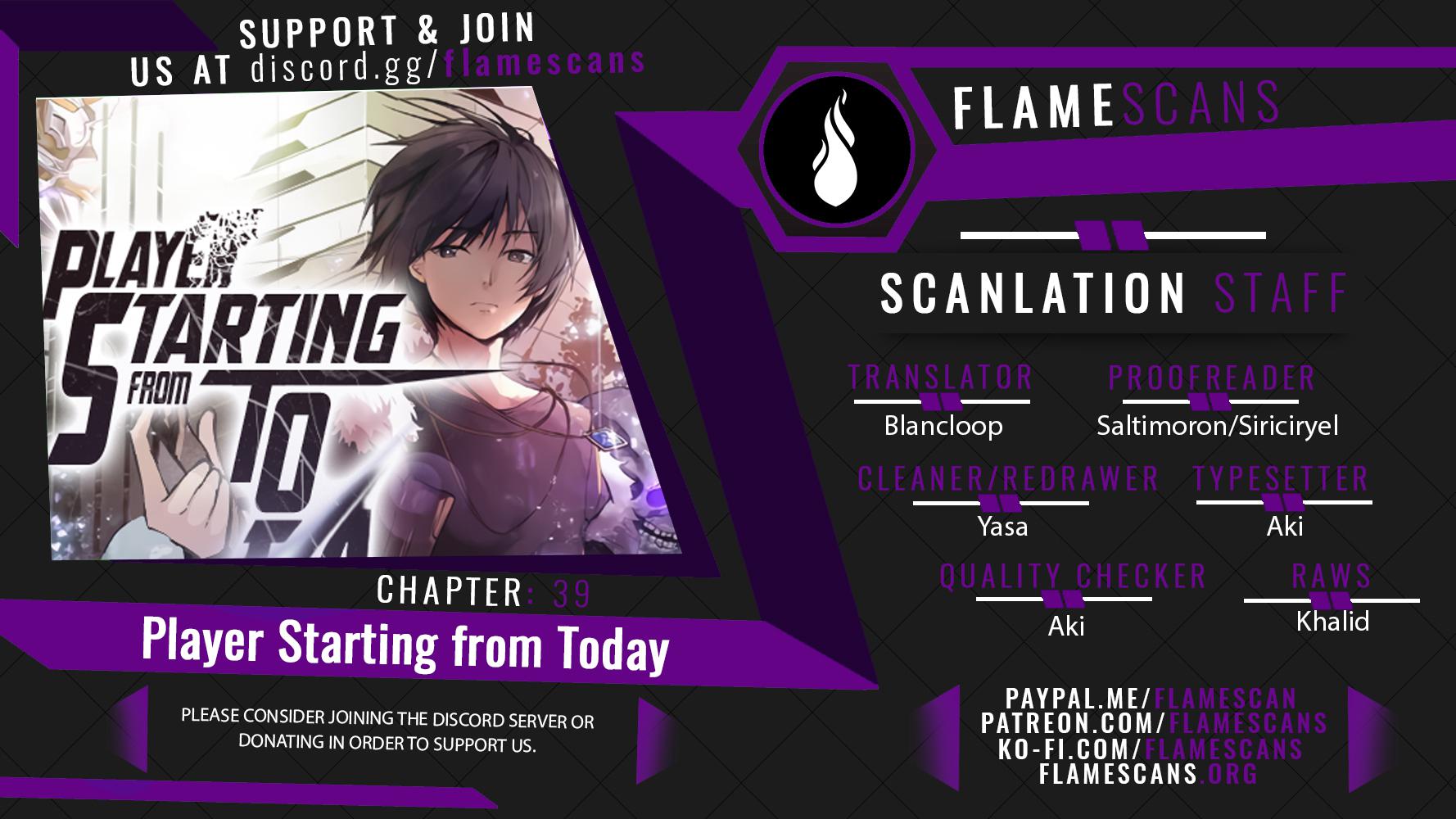 Player From Today Onwards Chap 39 - Next Chap 40