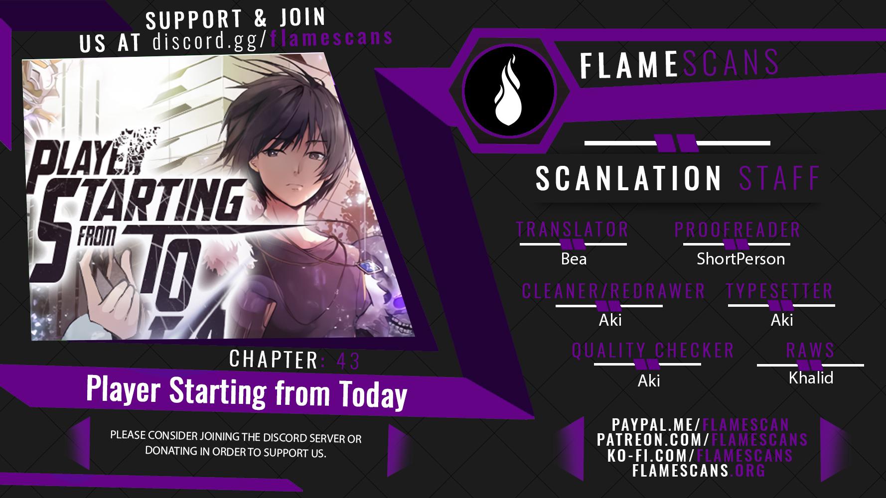 Player From Today Onwards Chap 43 - Next Chap 44