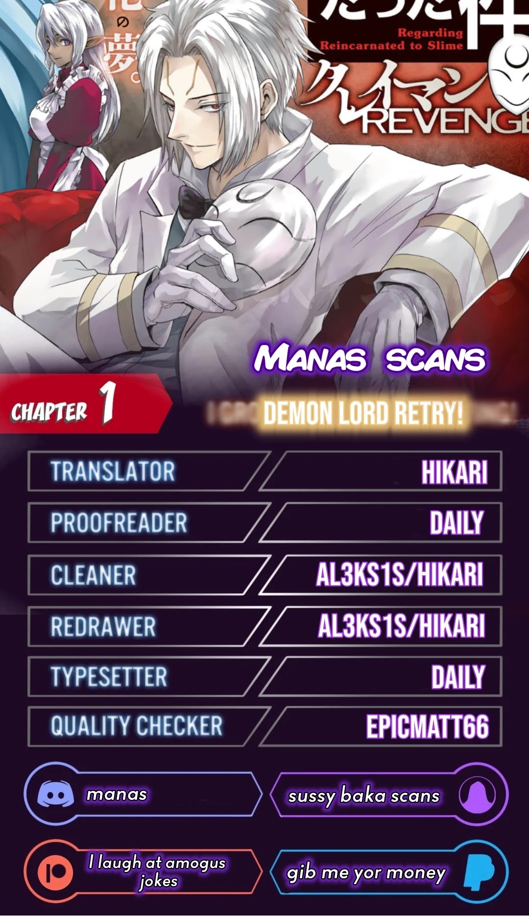 Tensei shitara Slime Datta Ken: Clayman Revenge Chap 1 - Next Chap 2