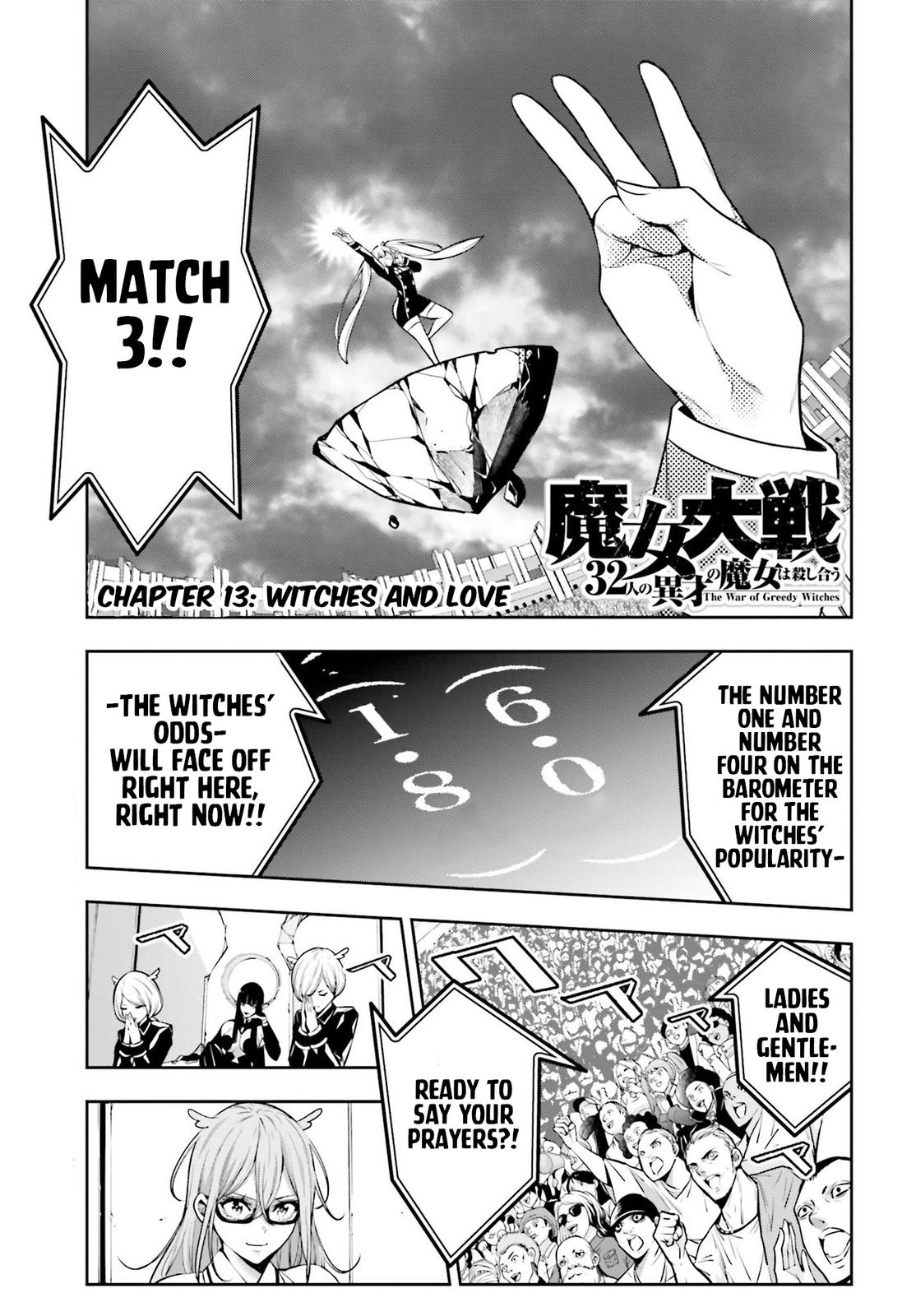Majo Taisen: 32-nin no Isai no Majo wa Koroshiau Chap 13 - Next Chap 14