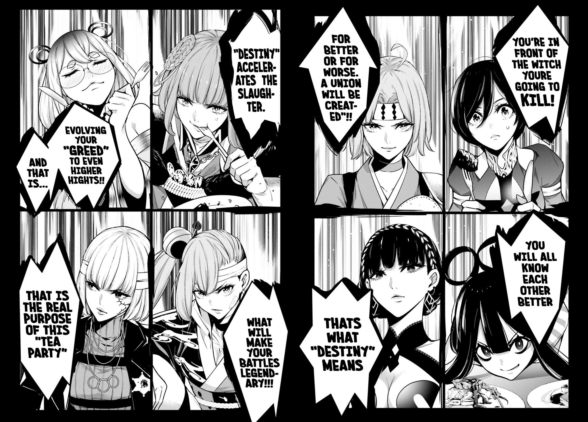 Majo Taisen: 32-nin no Isai no Majo wa Koroshiau Chap 43 - Next Chap 44