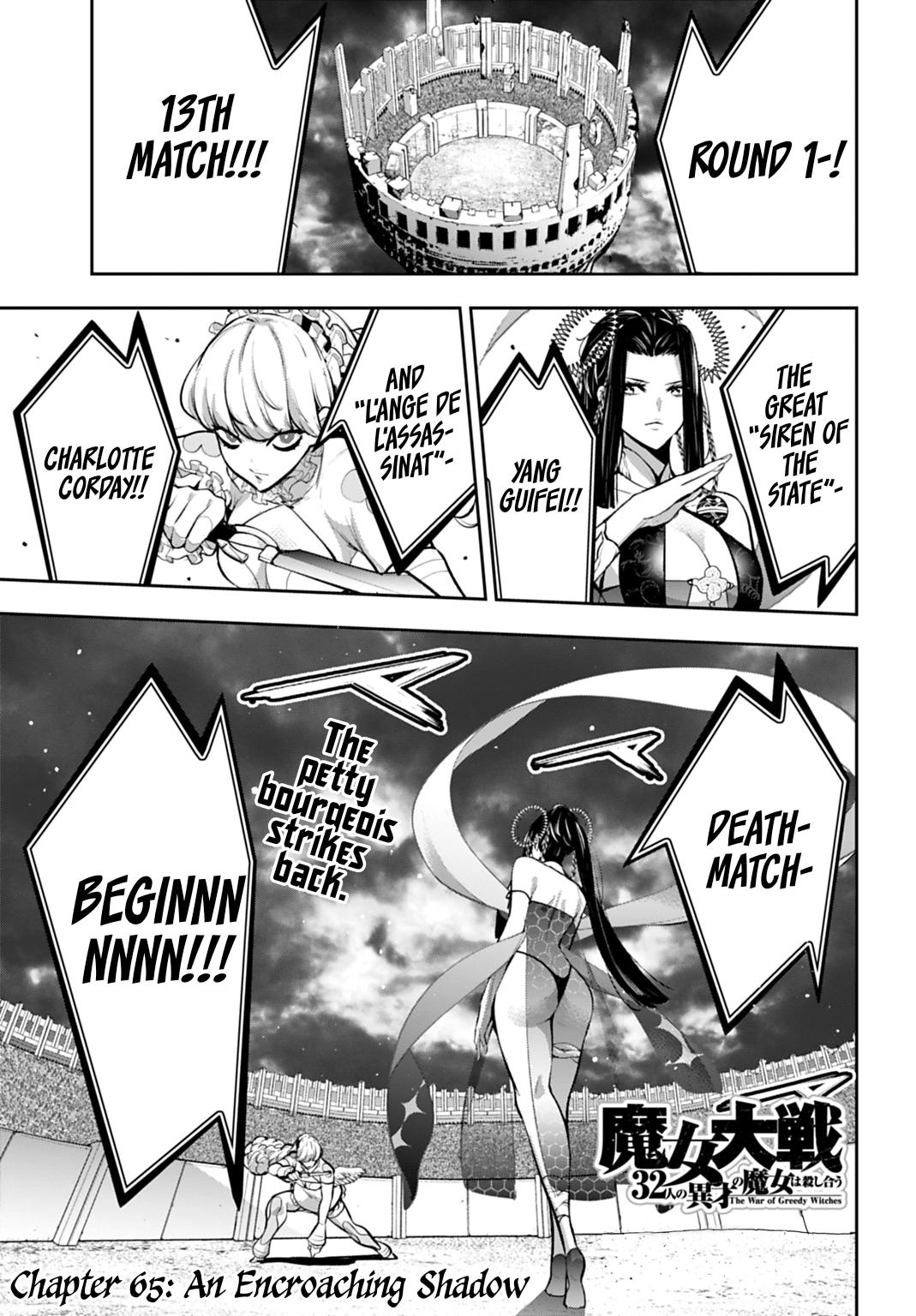 Majo Taisen: 32-nin no Isai no Majo wa Koroshiau Chap 65 - Next Chap 66