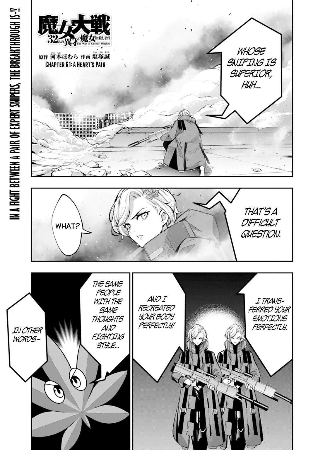 Majo Taisen: 32-nin no Isai no Majo wa Koroshiau Chap 61 - Next Chap 62