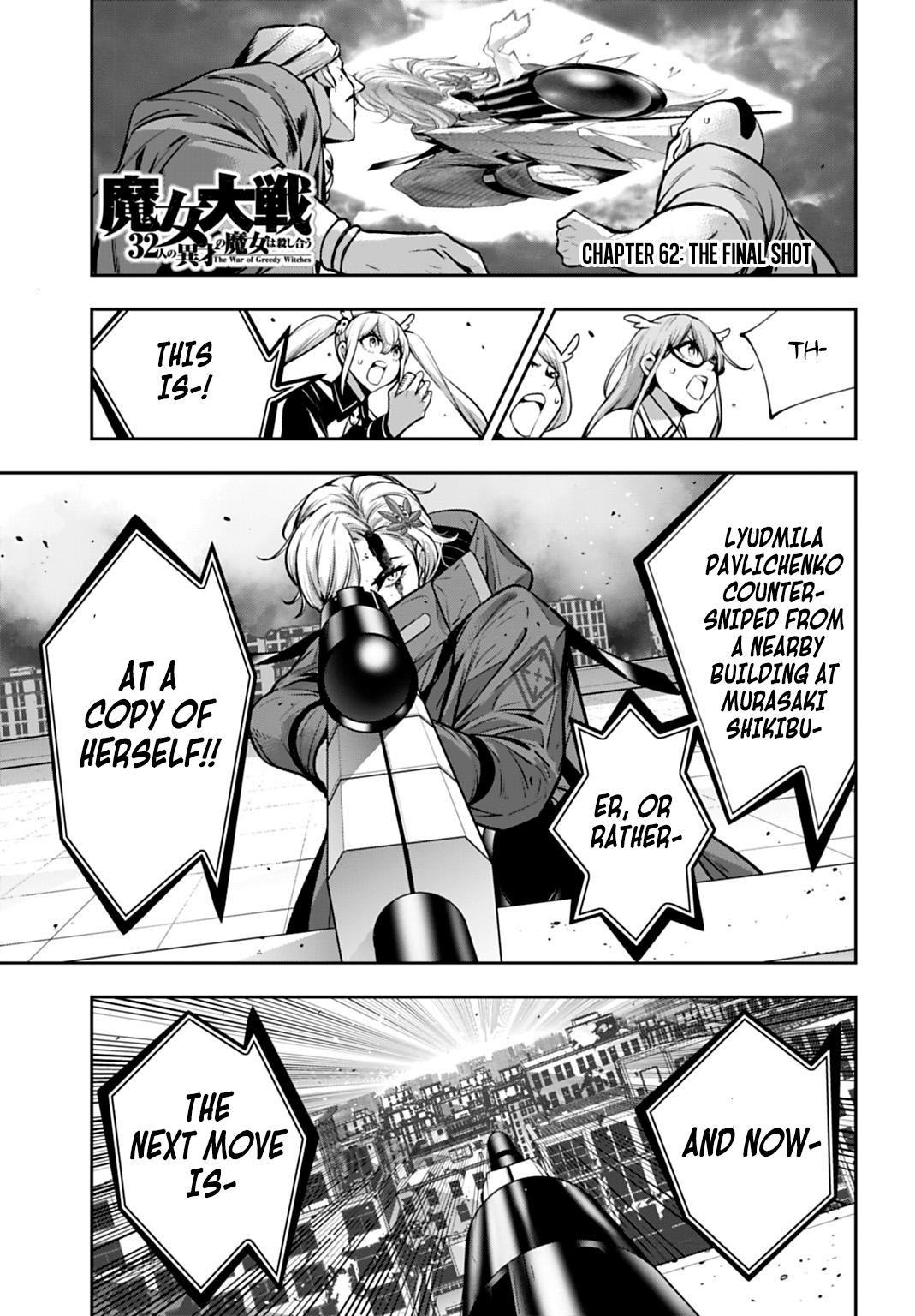 Majo Taisen: 32-nin no Isai no Majo wa Koroshiau Chap 62 - Next Chap 63