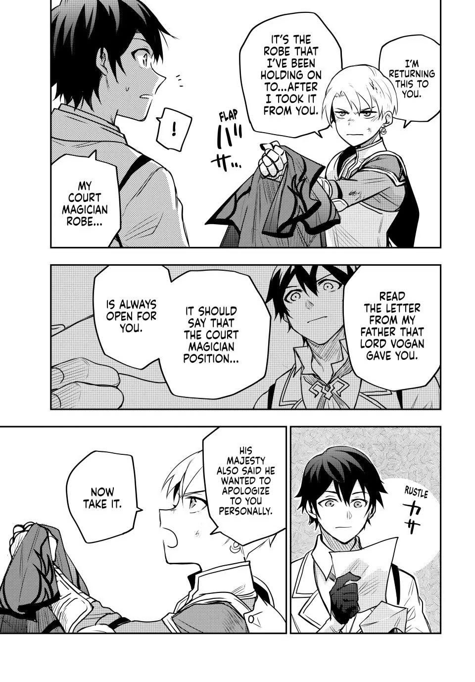 Mikata ga Yowasugite Hojo Mahou ni Tesshiteita Kyuutei Mahoushi, Tsuihou sarete Saikyou wo Mezashimasu Chap 24 - Next Chap 25