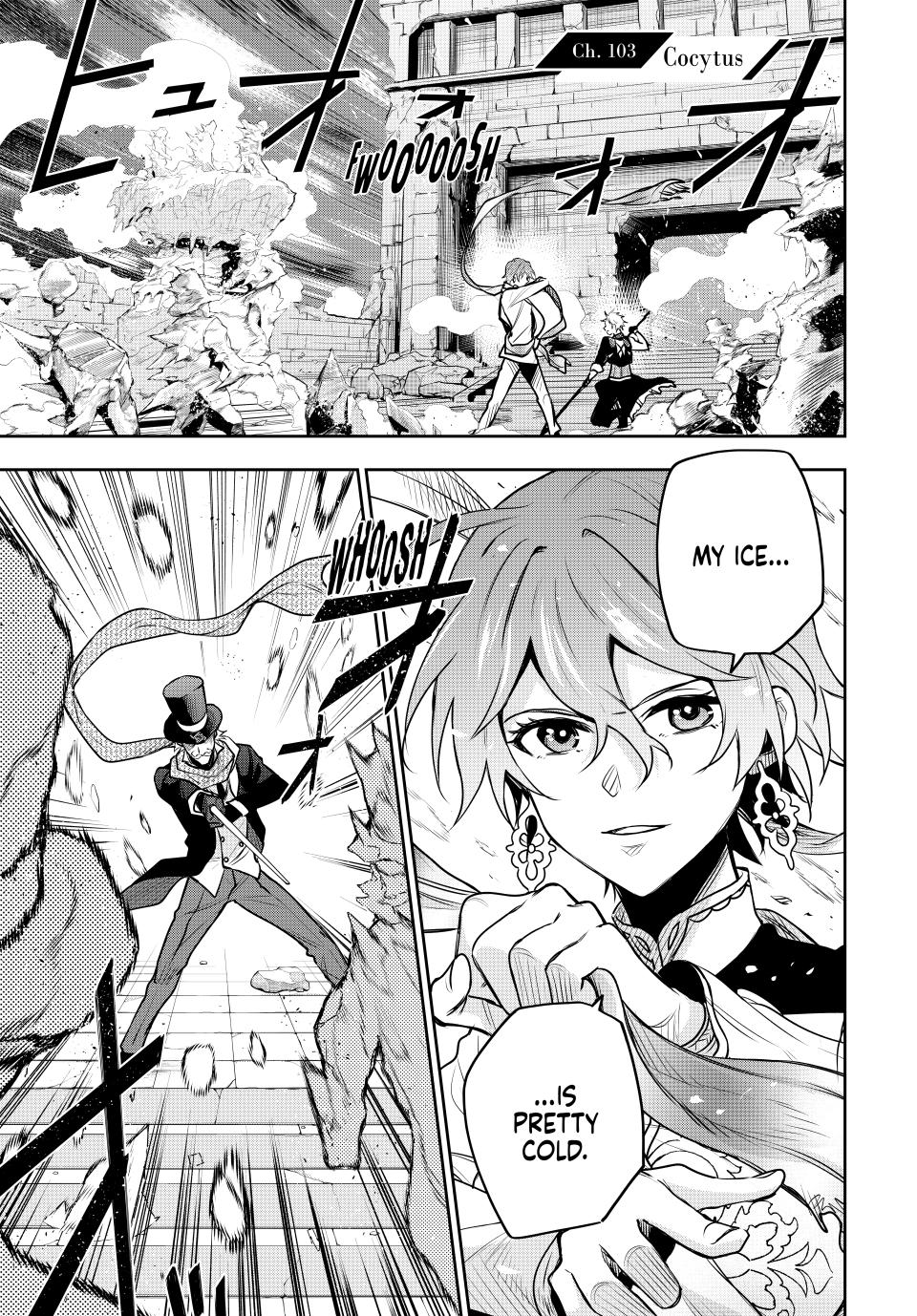 Mikata ga Yowasugite Hojo Mahou ni Tesshiteita Kyuutei Mahoushi, Tsuihou sarete Saikyou wo Mezashimasu Chap 103 - Next Chap 104