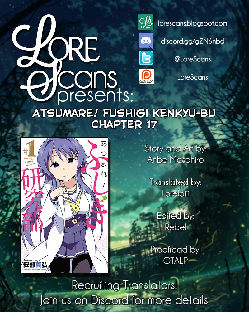 Atsumare! Fushigi Kenkyuubu Chap 17 - Next Chap 18
