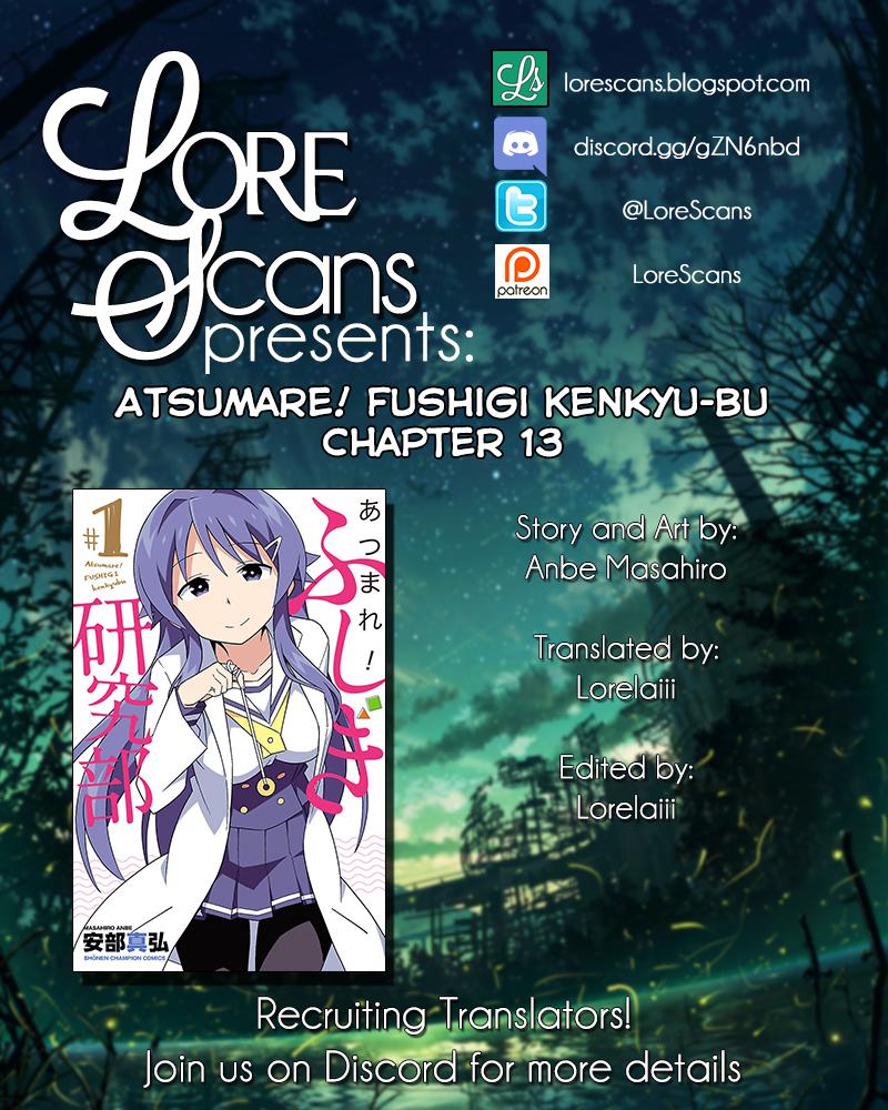 Atsumare! Fushigi Kenkyuubu Chap 13 - Next Chap 14