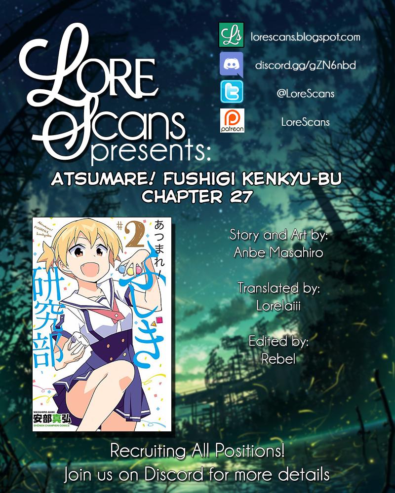Atsumare! Fushigi Kenkyuubu Chap 27 - Next Chap 28