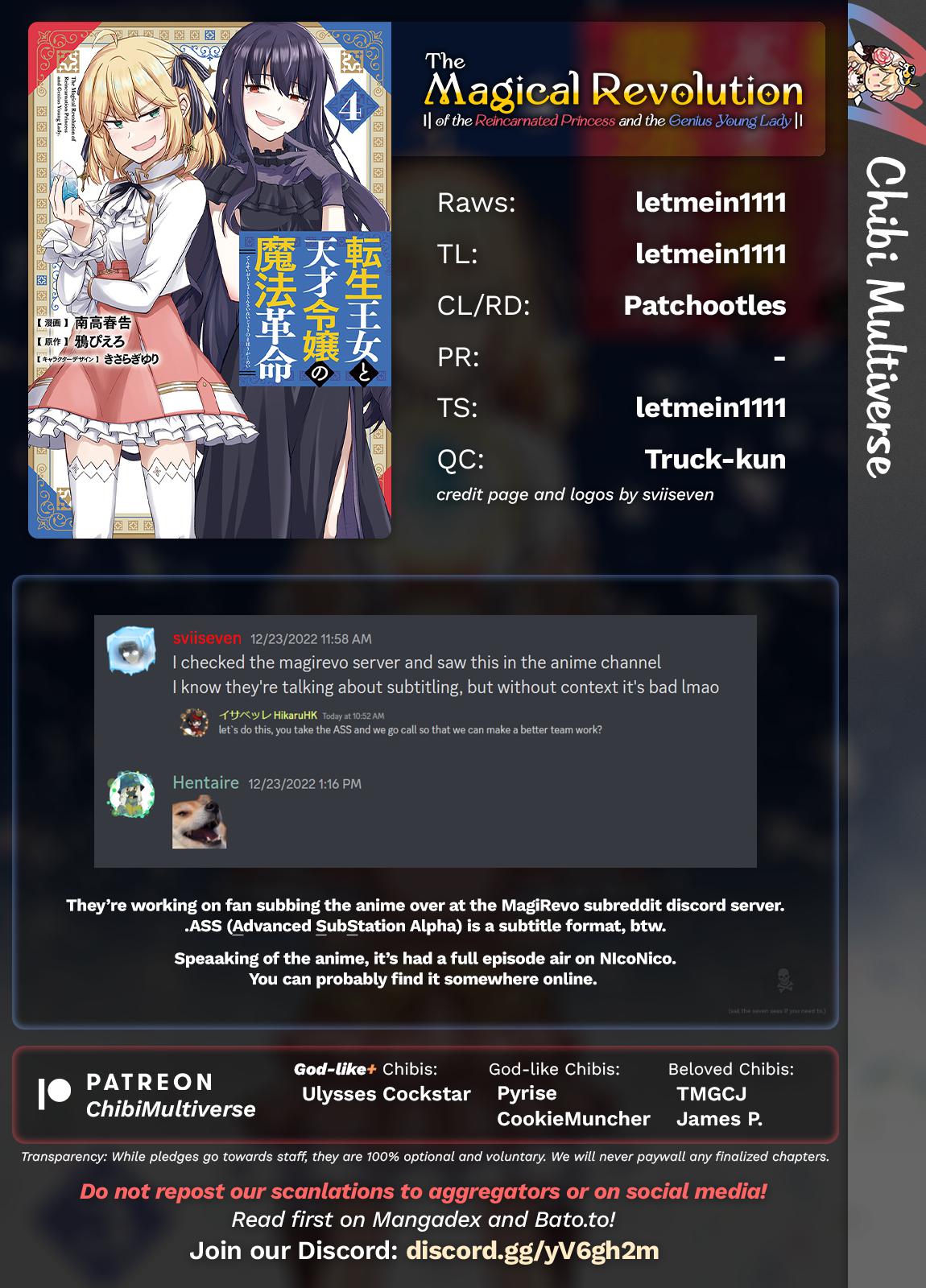Tensei Oujo to Tensai Reijou no Mahou Kakumei Chap 27 - Next Chap 28