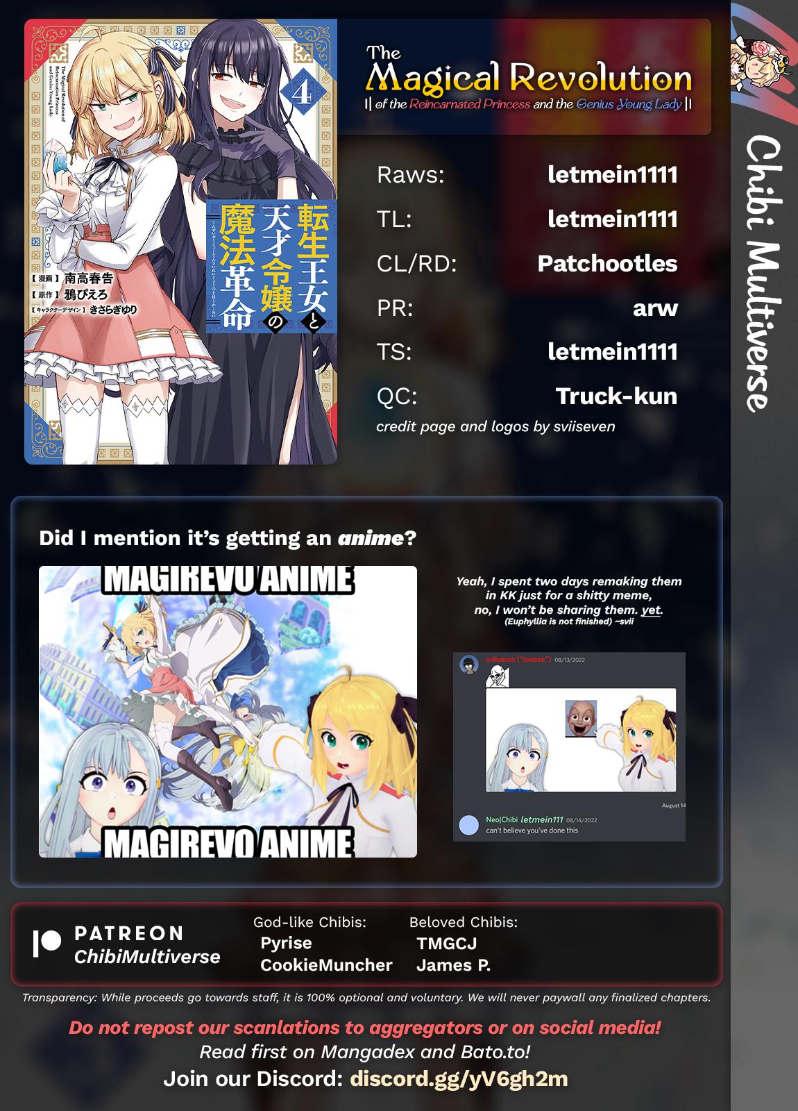 Tensei Oujo to Tensai Reijou no Mahou Kakumei Chap 24 - Next Chap 25