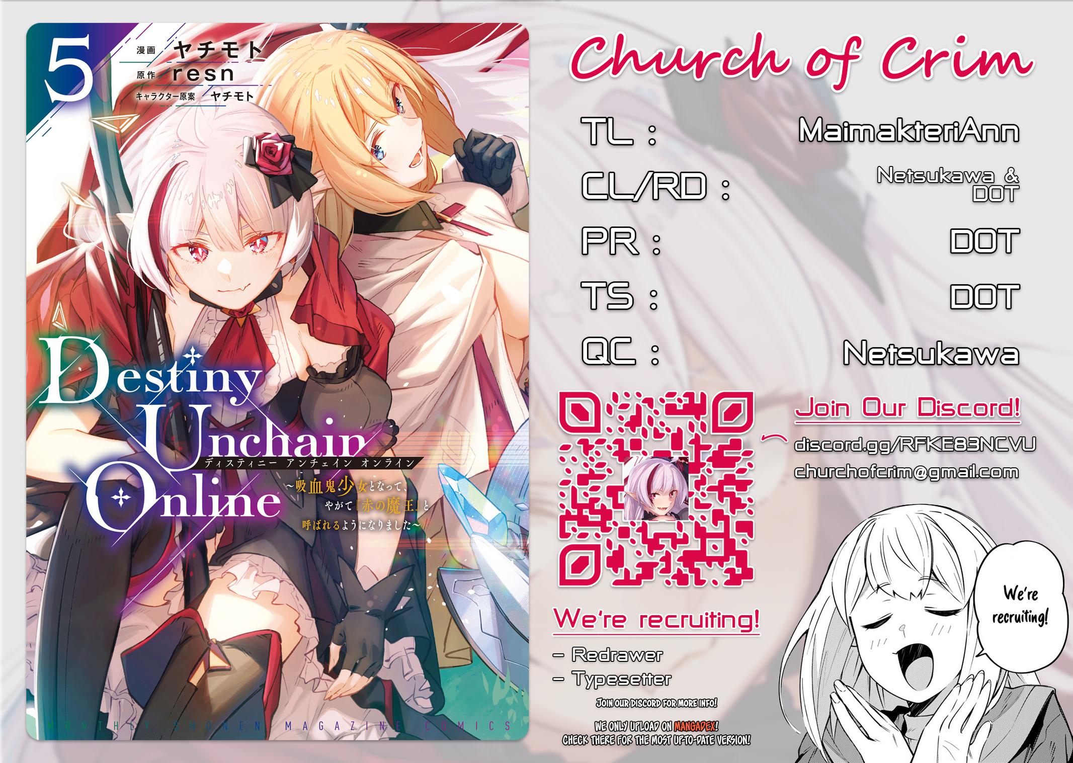 Destiny Unchain Online: Kyuuketsuki Shoujo to Natte, Yagate Chap 40 - Next Chap 41