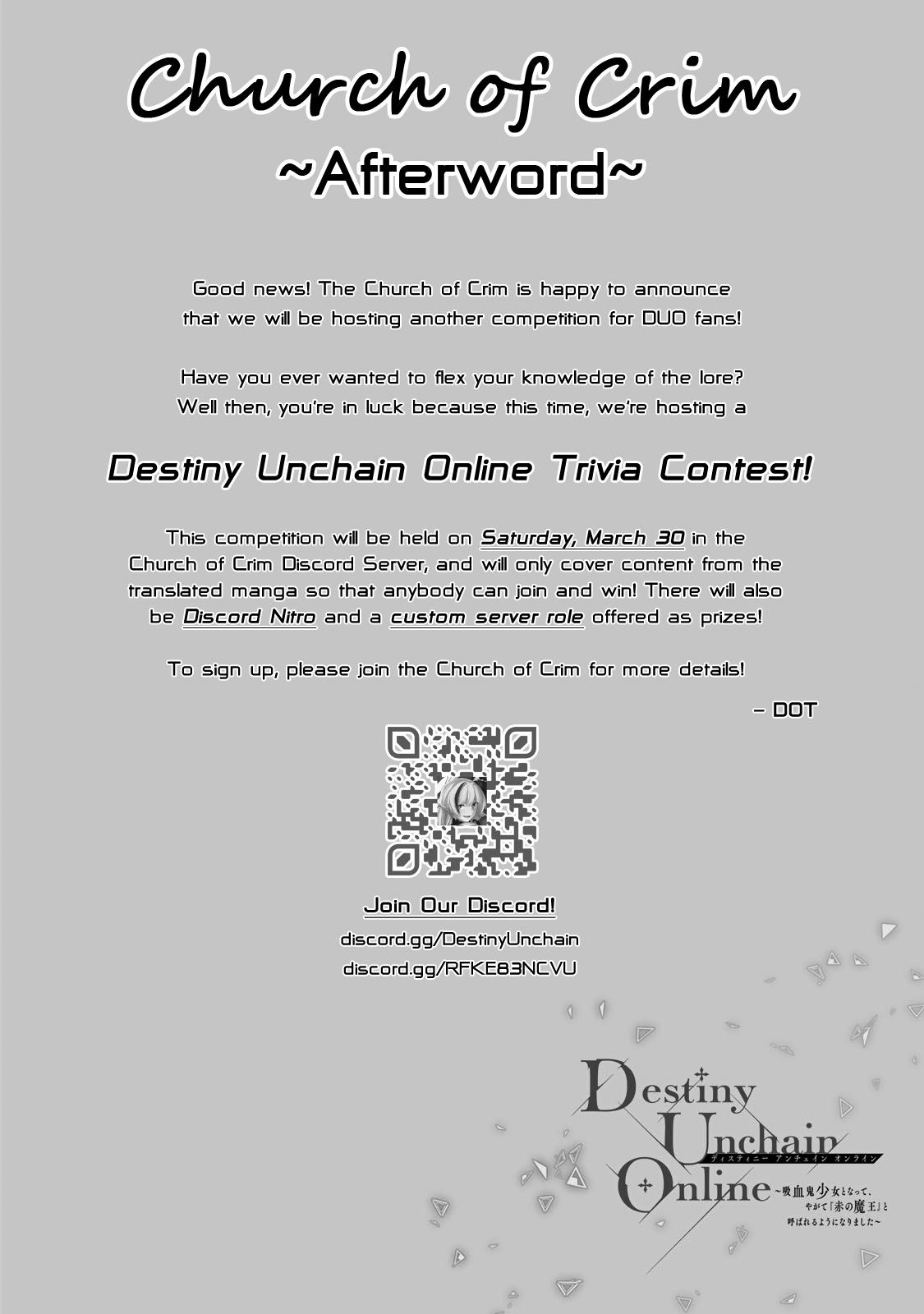 Destiny Unchain Online: Kyuuketsuki Shoujo to Natte, Yagate Chap 51 - Next Chap 52