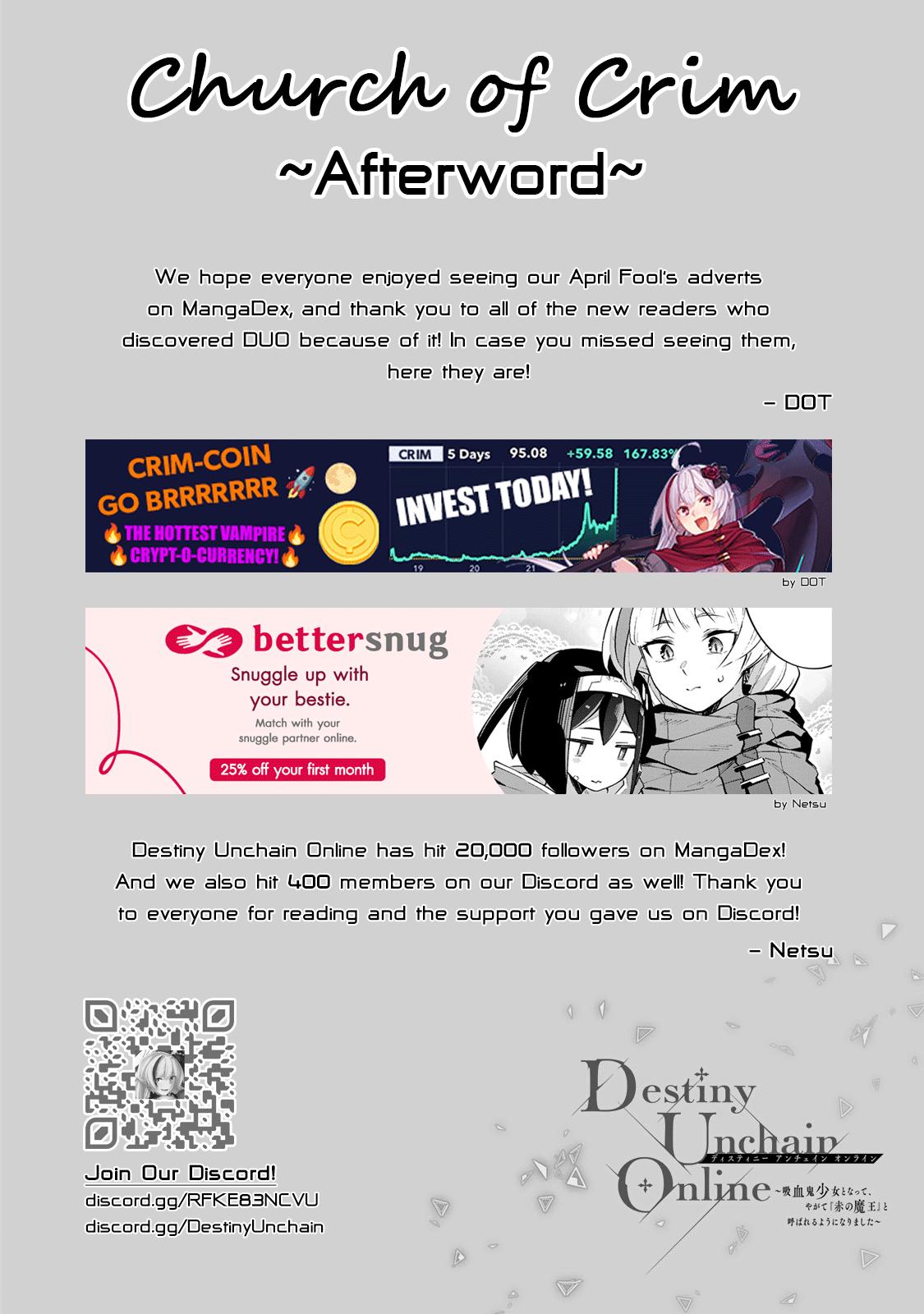 Destiny Unchain Online: Kyuuketsuki Shoujo to Natte, Yagate Chap 52 - Next Chap 53