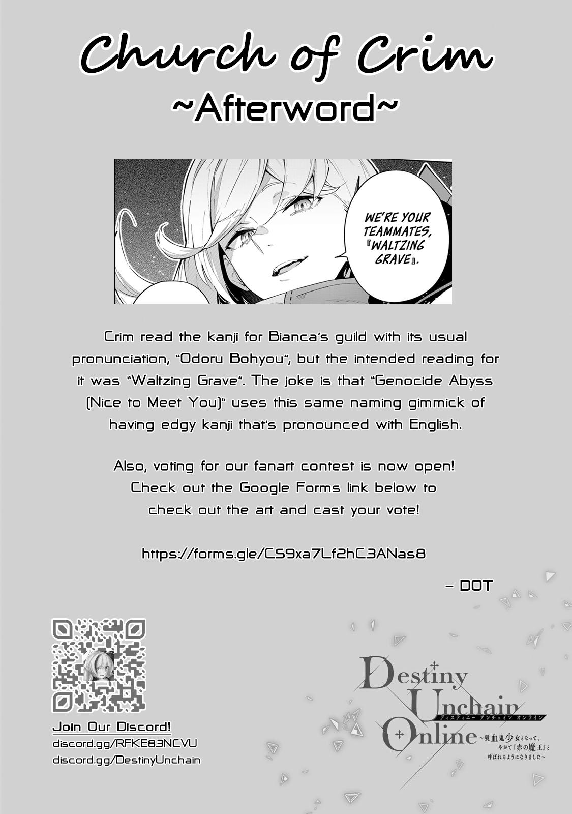 Destiny Unchain Online: Kyuuketsuki Shoujo to Natte, Yagate Chap 68 - Next Chap 69