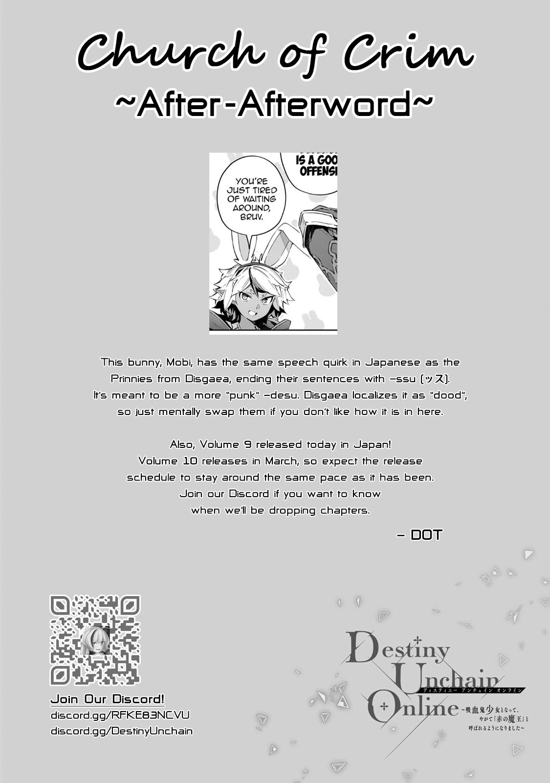Destiny Unchain Online: Kyuuketsuki Shoujo to Natte, Yagate Chap 70 - Next Chap 71