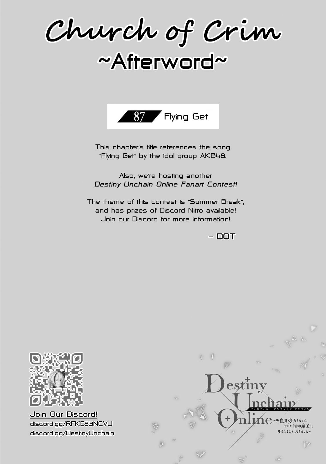 Destiny Unchain Online: Kyuuketsuki Shoujo to Natte, Yagate Chap 87 - Next Chap 88