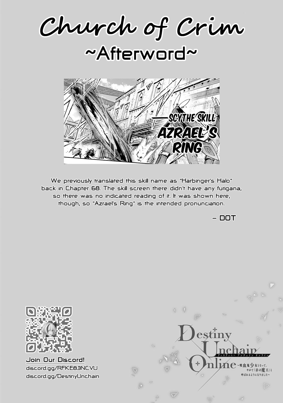 Destiny Unchain Online: Kyuuketsuki Shoujo to Natte, Yagate Chap 82 - Next Chap 83