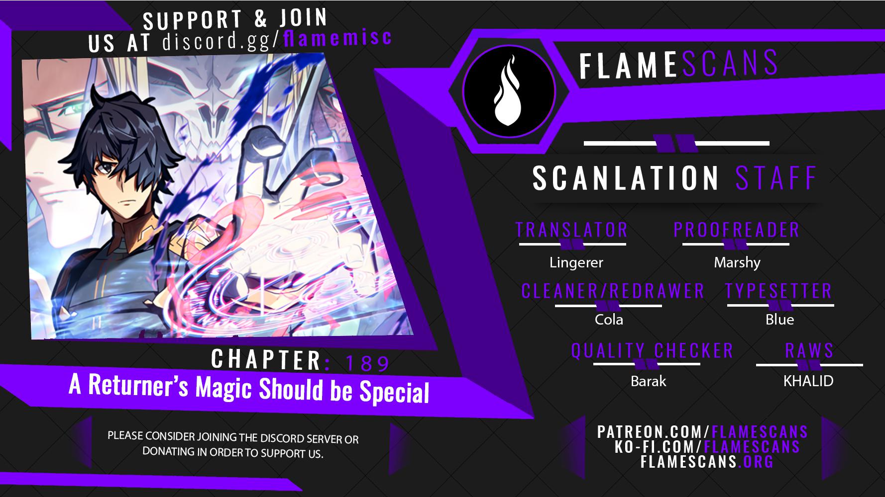 A Returner's Magic Should Be Special Chap 189 - Next Chap 190