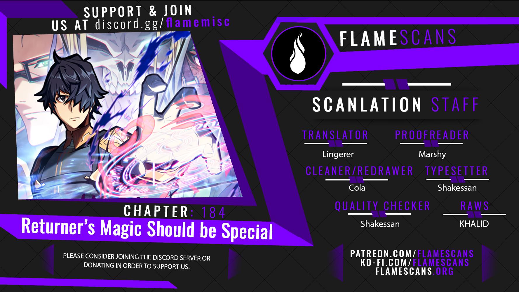 A Returner's Magic Should Be Special Chap 184 - Next Chap 185