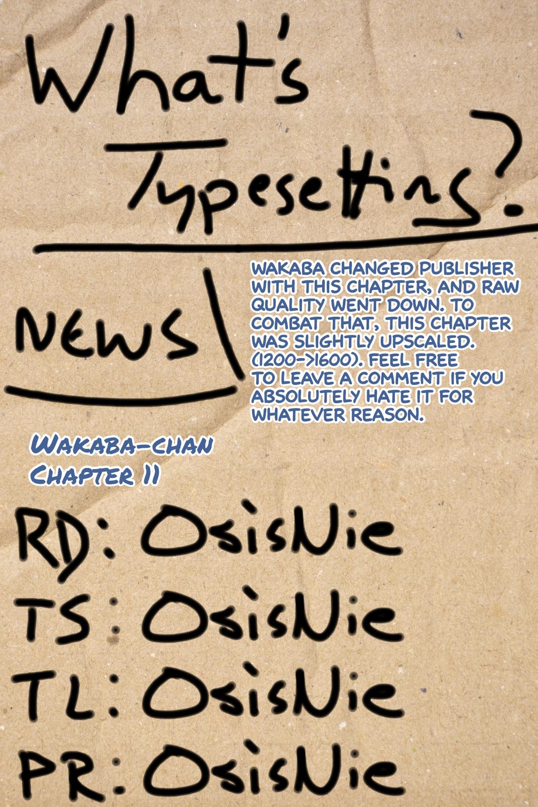 Wakaba-chan wa Wakarasetai! Chap 11 - Next Chap 12