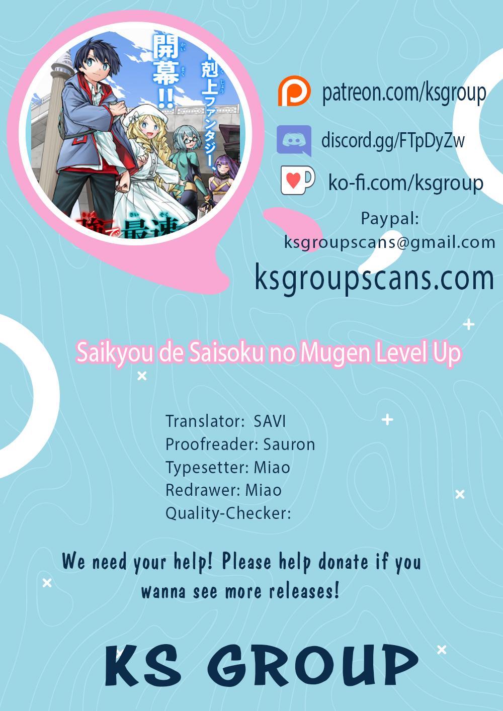 Saikyou de Saisoku no Mugen Level Up Chap 24 - Next Chap 25