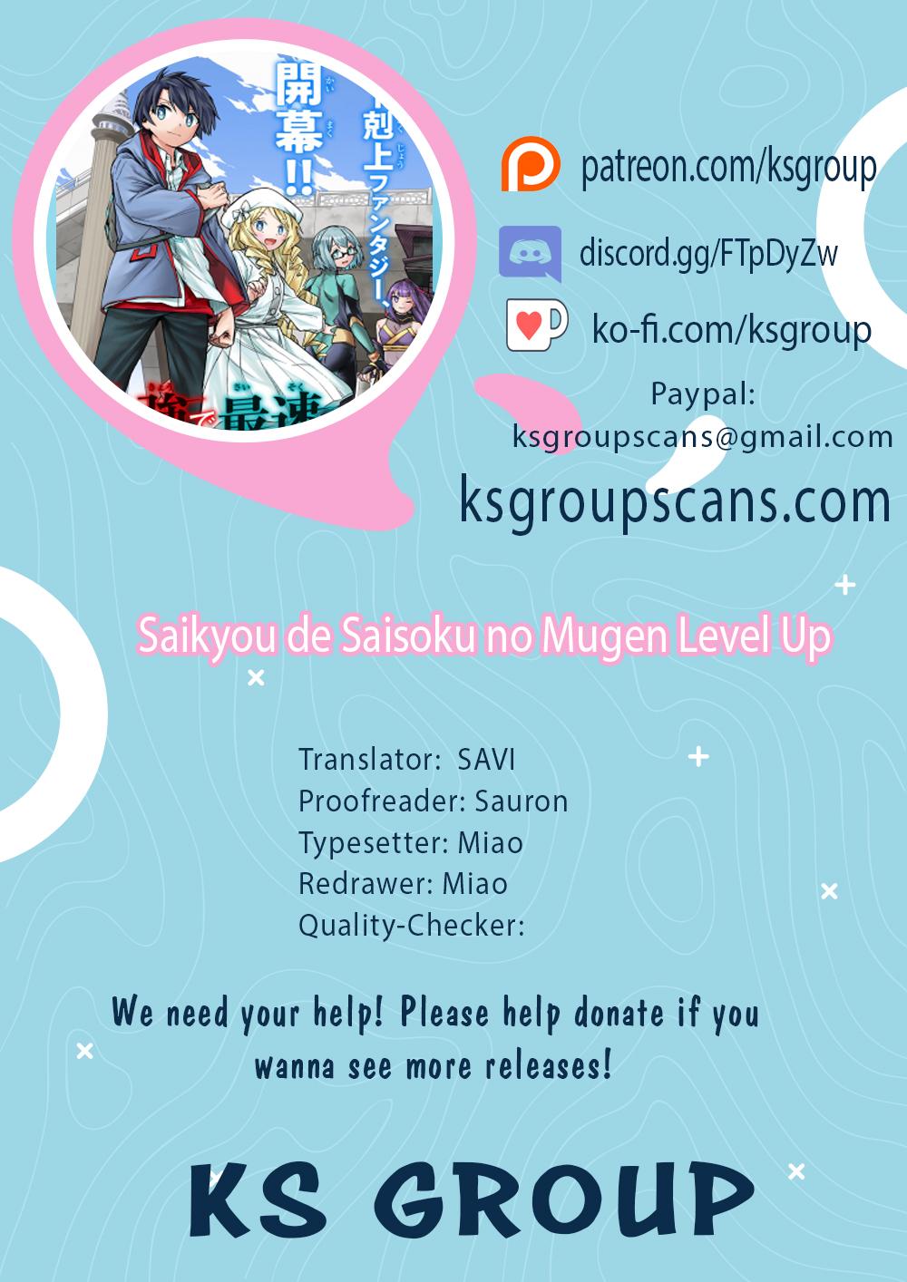 Saikyou de Saisoku no Mugen Level Up Chap 32 - Next Chap 33