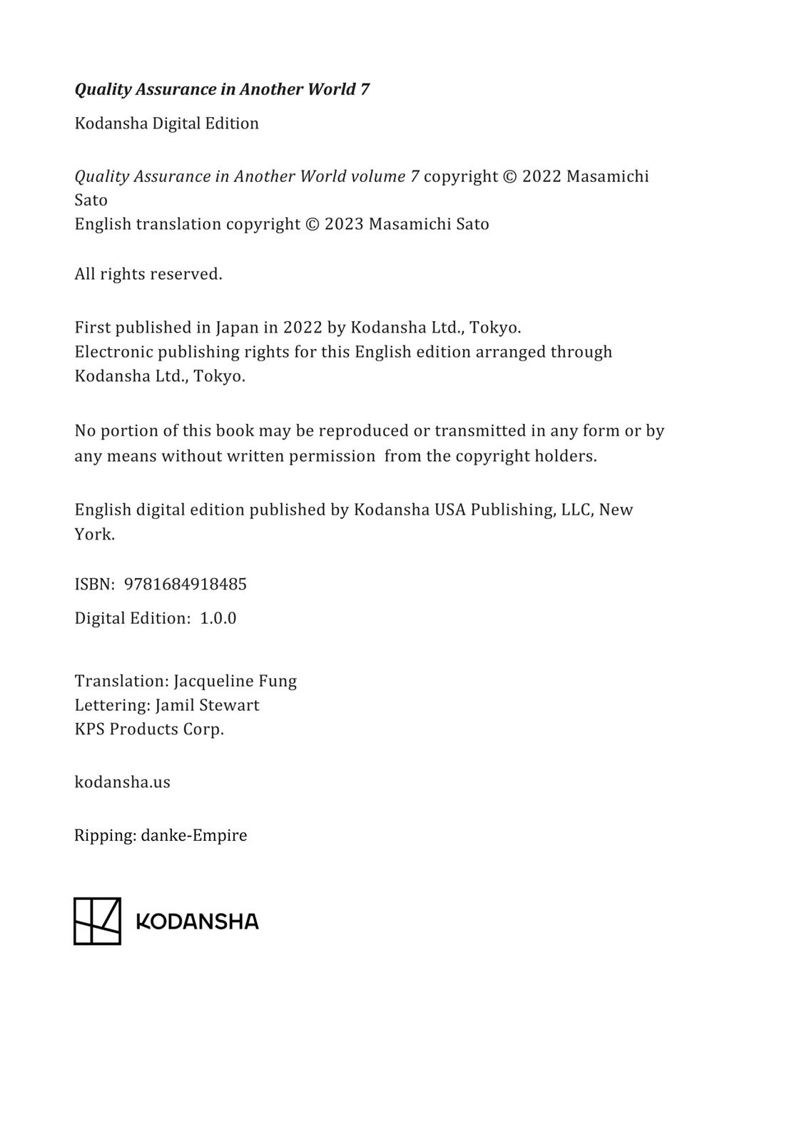 Quality Assurance in Another World Chap 52 - Next Chap 53