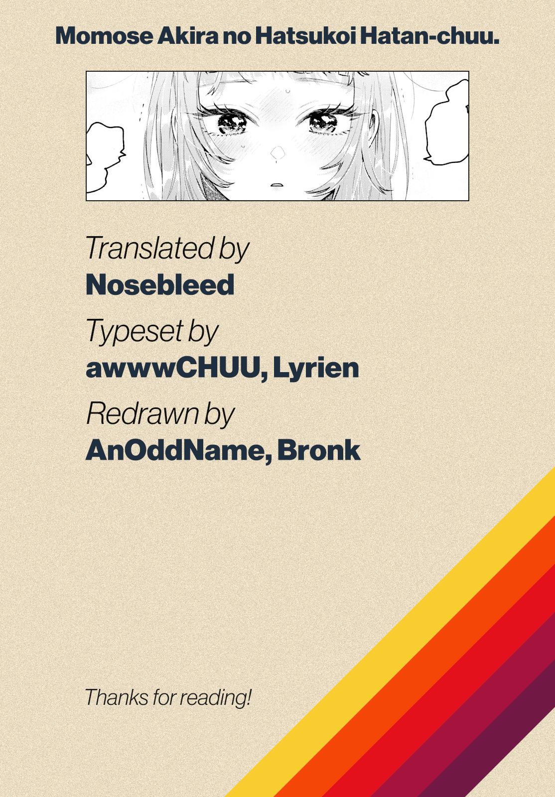 Momose Akira no Hatsukoi Hatanchuu. Chap 28 - Next Chap 29