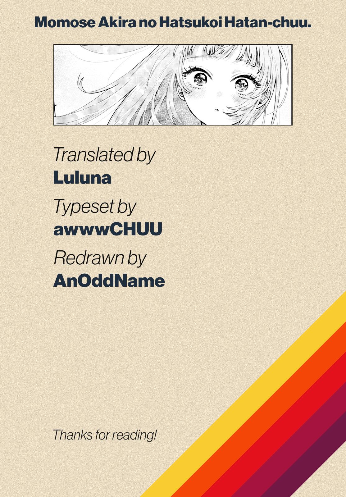 Momose Akira no Hatsukoi Hatanchuu. Chap 37 - Next Chap 38