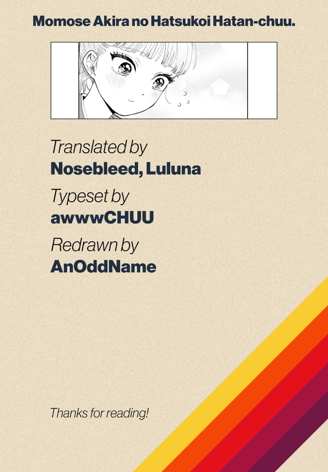 Momose Akira no Hatsukoi Hatanchuu. Chap 34 - Next Chap 35