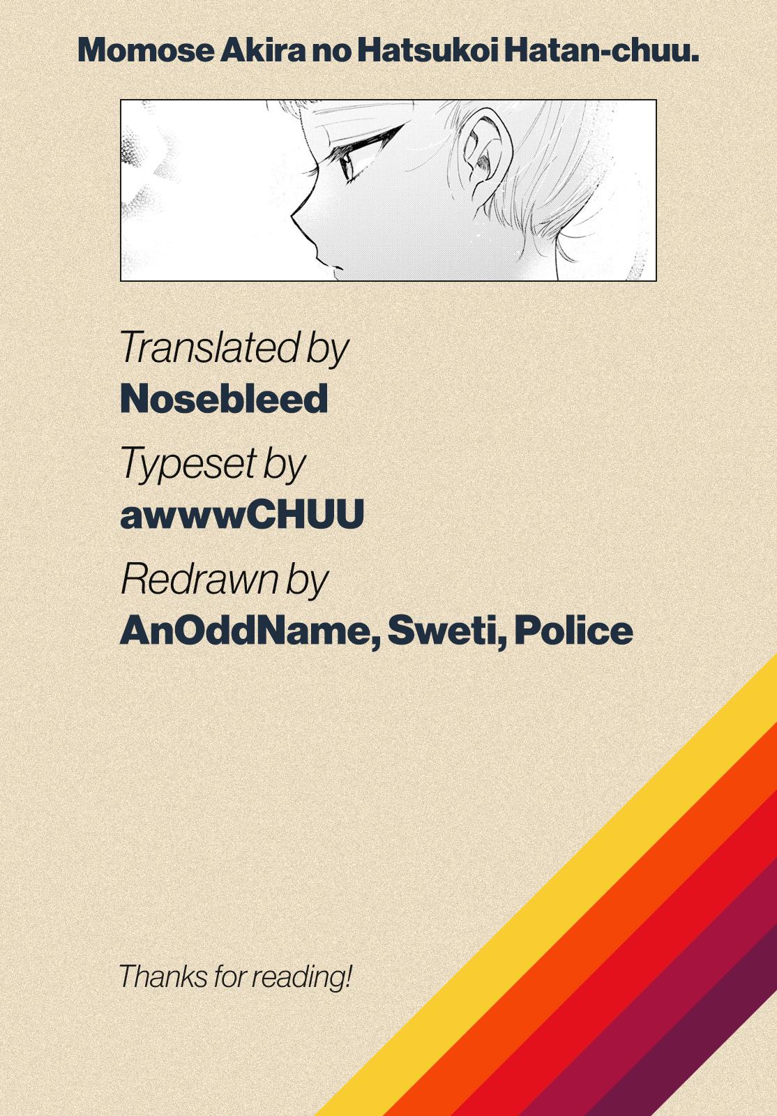 Momose Akira no Hatsukoi Hatanchuu. Chap 35 - Next Chap 36