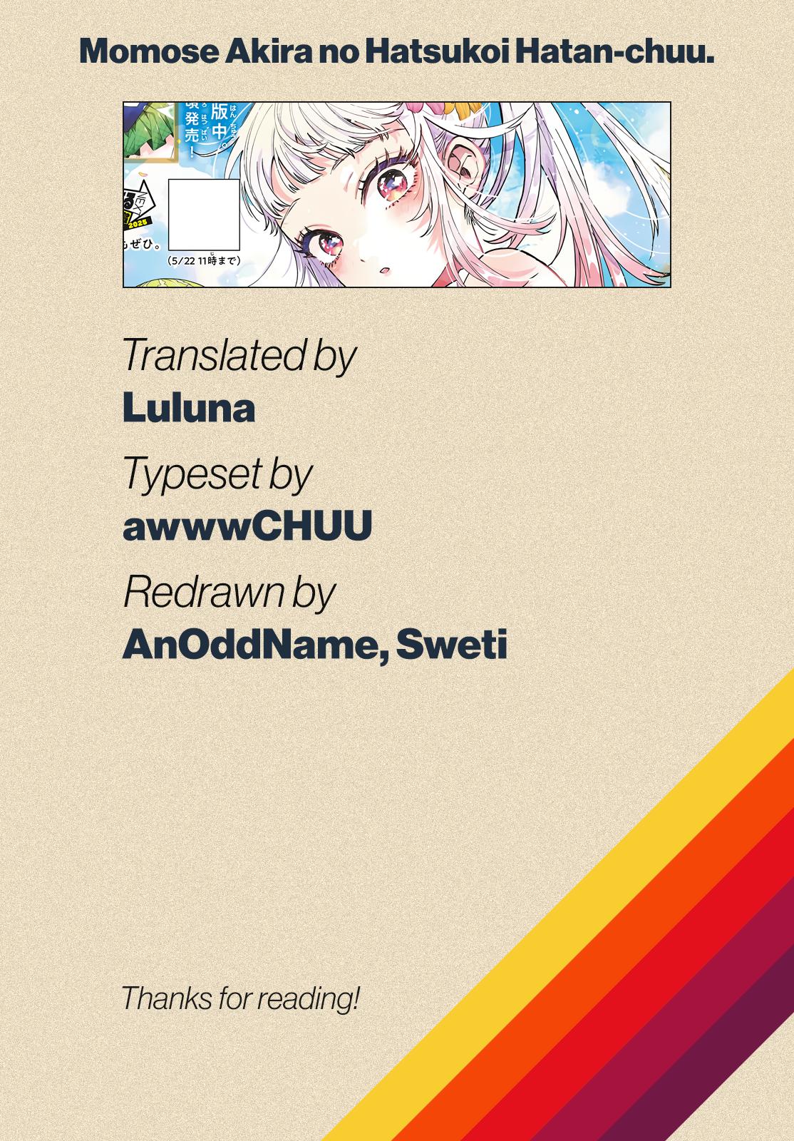 Momose Akira no Hatsukoi Hatanchuu. Chap 38 - Next Chap 39