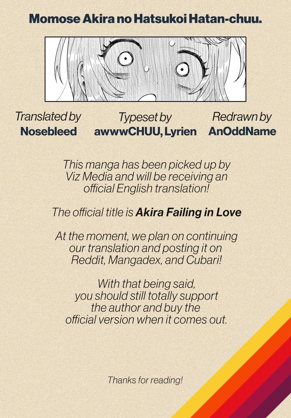 Momose Akira no Hatsukoi Hatanchuu. Chap 31 - Next Chap 32