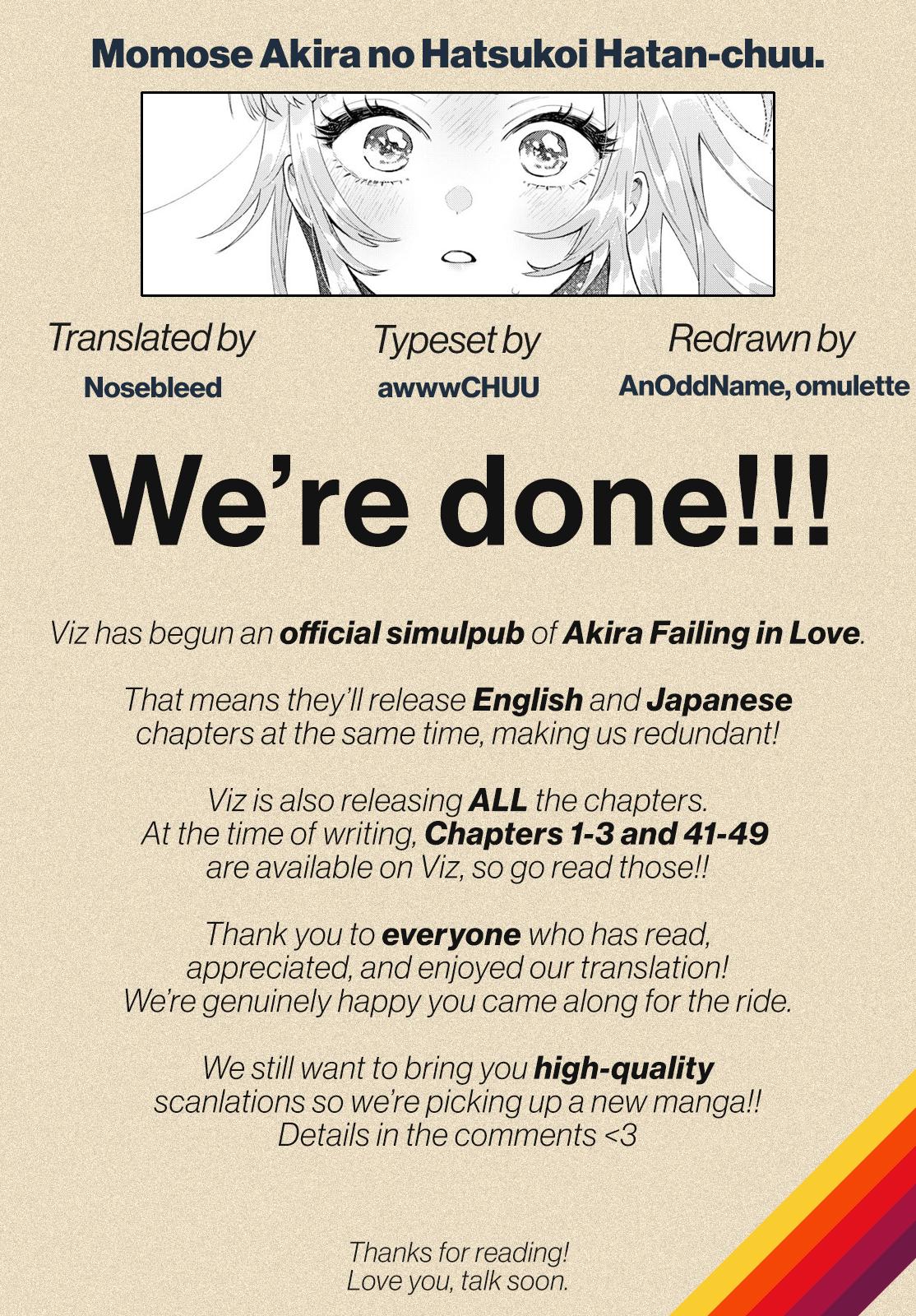 Momose Akira no Hatsukoi Hatanchuu. Chap 42 - Next Chap 43