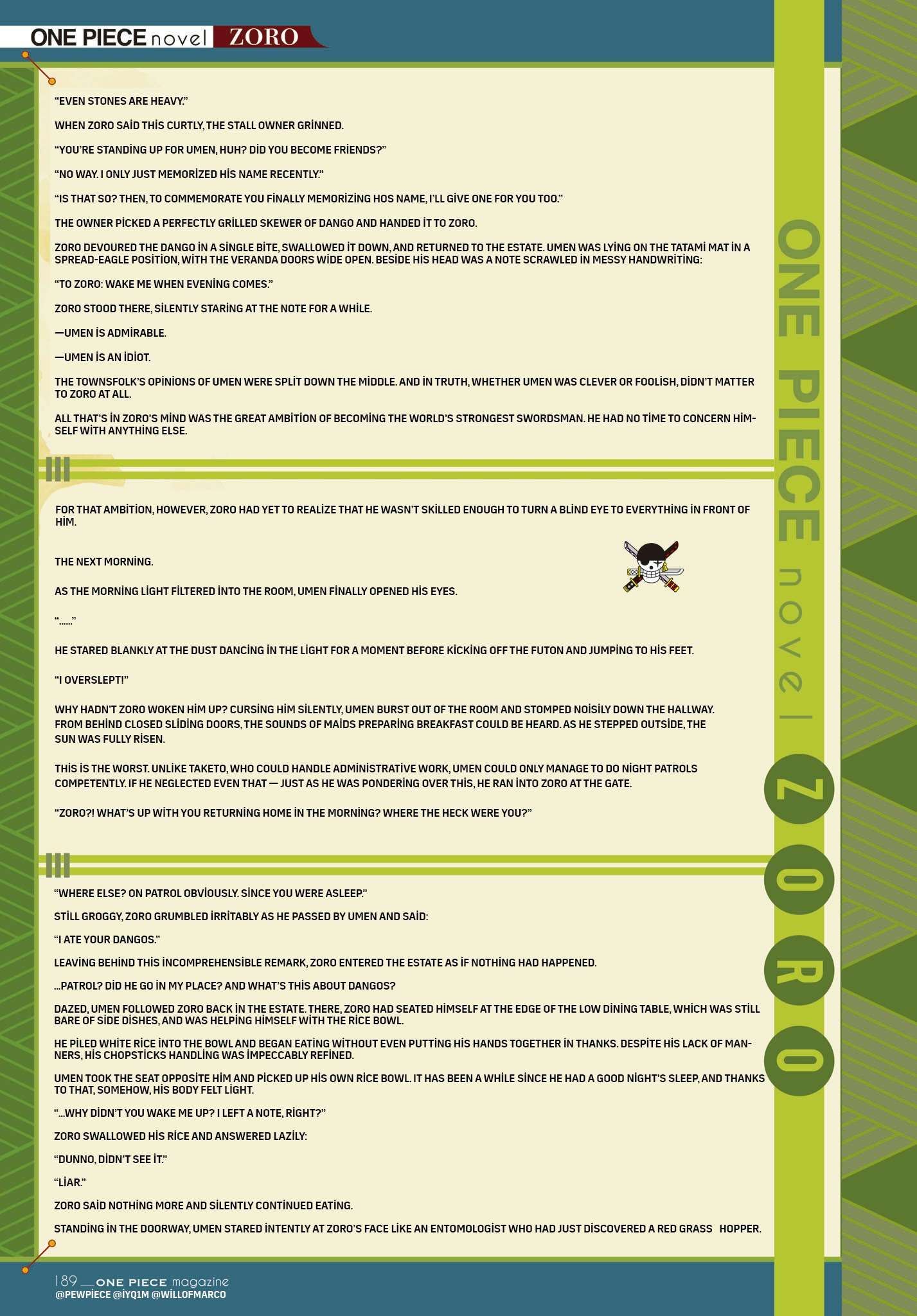 One Piece novel Zoro Chap 1 - Next Chap 2