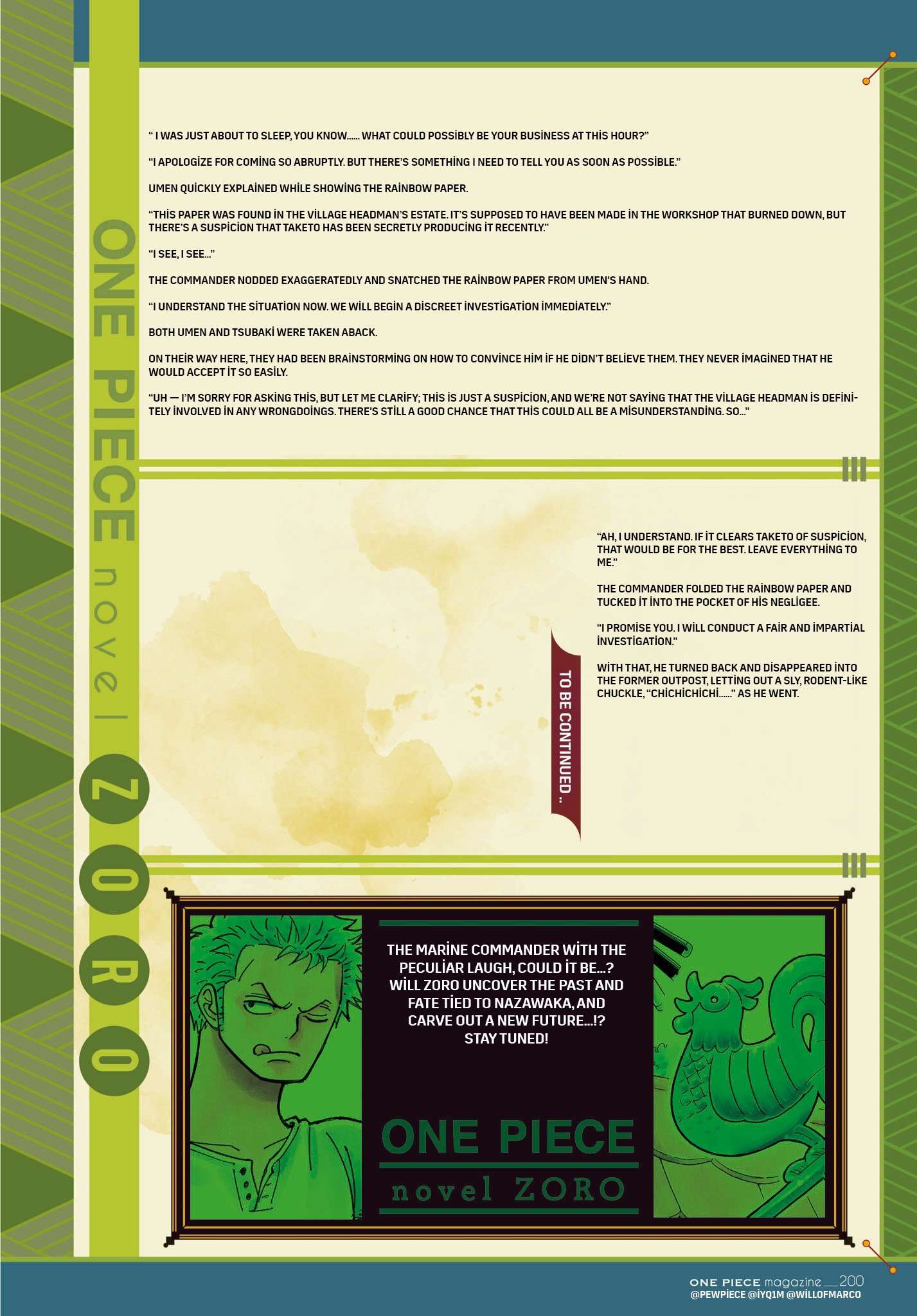One Piece novel Zoro Chap 1 - Next Chap 2