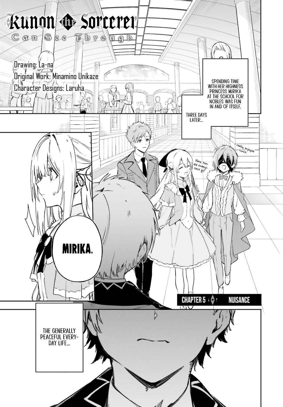 Majutsushi Kunon wa Mieteiru Chap 5 - Next Chap 6