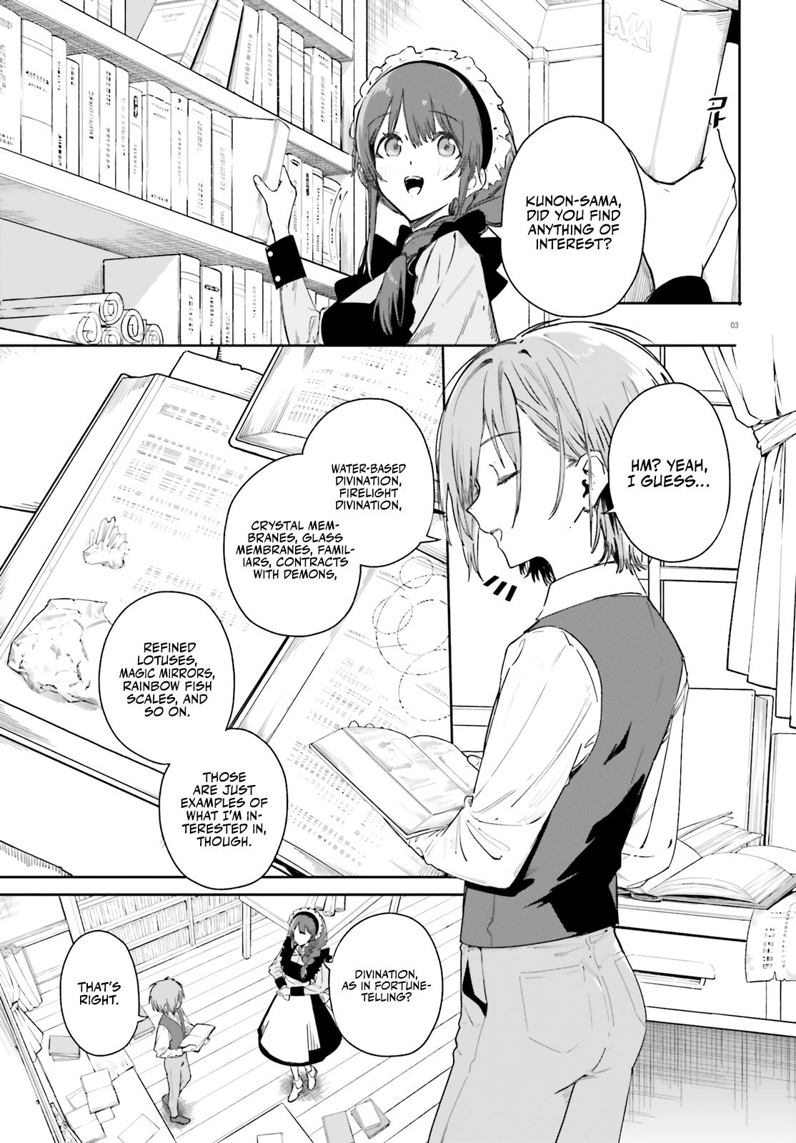 Majutsushi Kunon wa Mieteiru Chap 3 - Next Chap 4