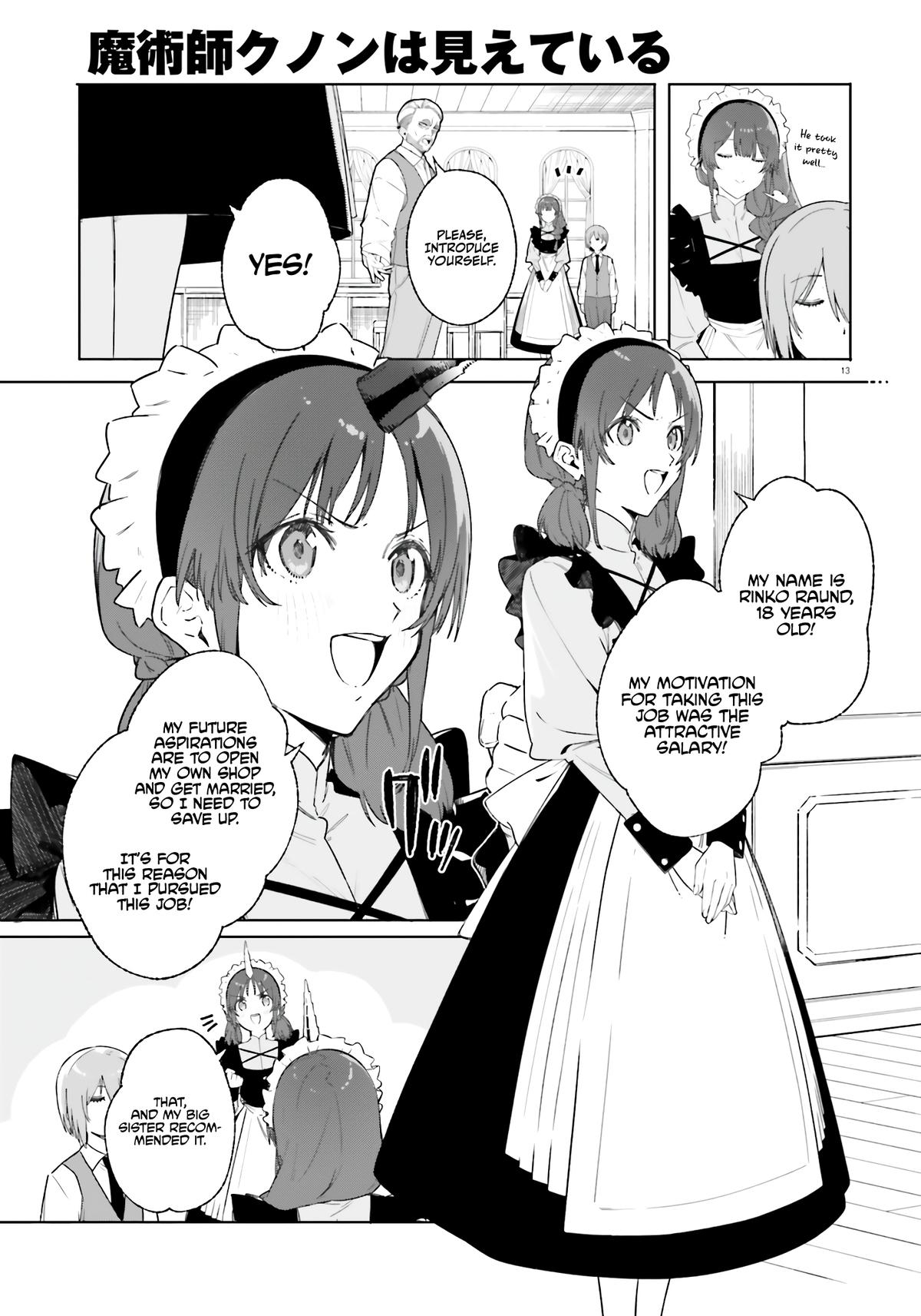 Majutsushi Kunon wa Mieteiru Chap 14 - Next Chap 15