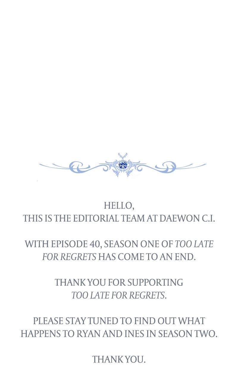 Too Late for Regrets Chap 40 - Next Chap 41