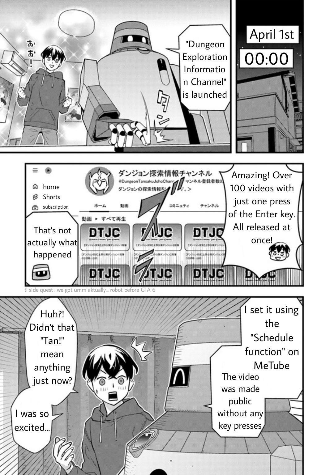 Isekaigaeri no Yuusha wa, Dungeon ga Shutsugen shita Genjitsu Sekai de, Influencer ni Natte Kane wo Kasegimasu! Chap 7.1 - Next Chap 8.1