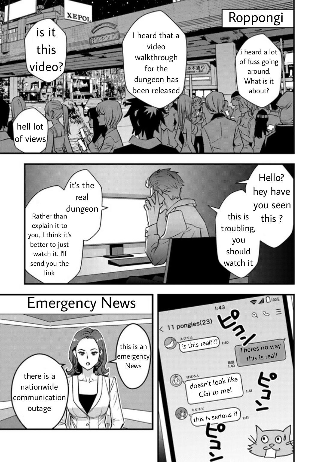 Isekaigaeri no Yuusha wa, Dungeon ga Shutsugen shita Genjitsu Sekai de, Influencer ni Natte Kane wo Kasegimasu! Chap 7.1 - Next Chap 8.1