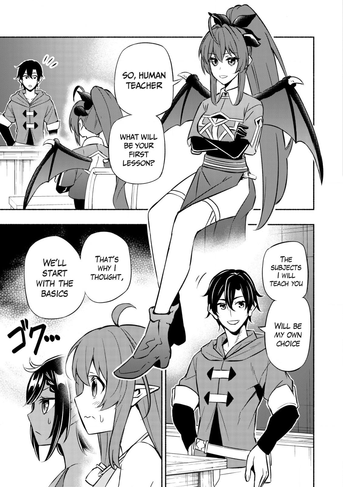 Maou Reijou no Kyouiku-gakari: Yuusha Gakuin wo Tsuihou sareta Heimin Kyoushi wa Maou no Musume-tachi no Katei Kyoushi to Naru Chap 4 - Next Chap 5