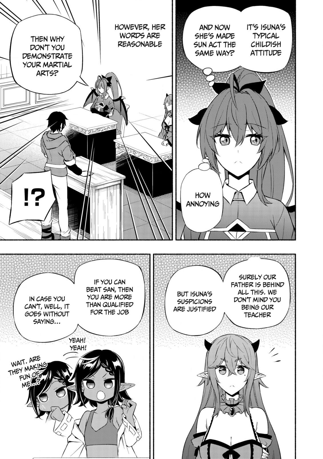Maou Reijou no Kyouiku-gakari: Yuusha Gakuin wo Tsuihou sareta Heimin Kyoushi wa Maou no Musume-tachi no Katei Kyoushi to Naru Chap 4 - Next Chap 5