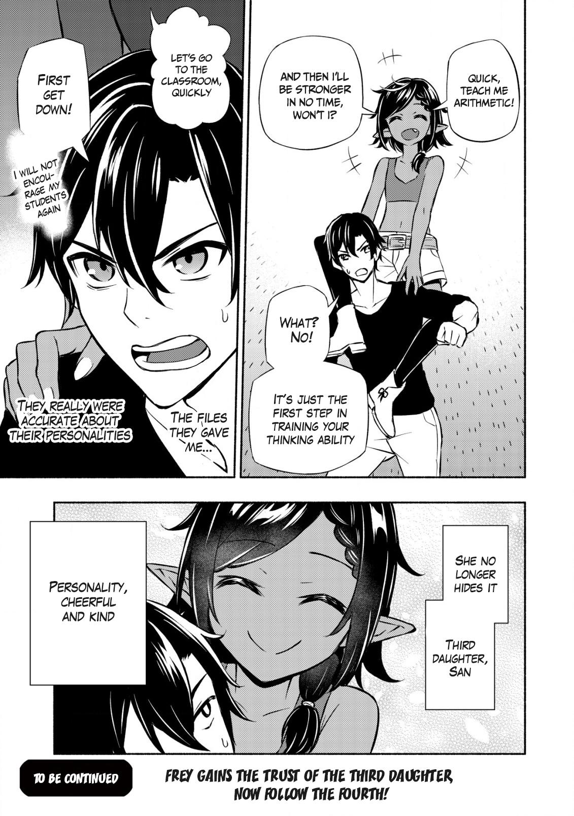 Maou Reijou no Kyouiku-gakari: Yuusha Gakuin wo Tsuihou sareta Heimin Kyoushi wa Maou no Musume-tachi no Katei Kyoushi to Naru Chap 4 - Next Chap 5