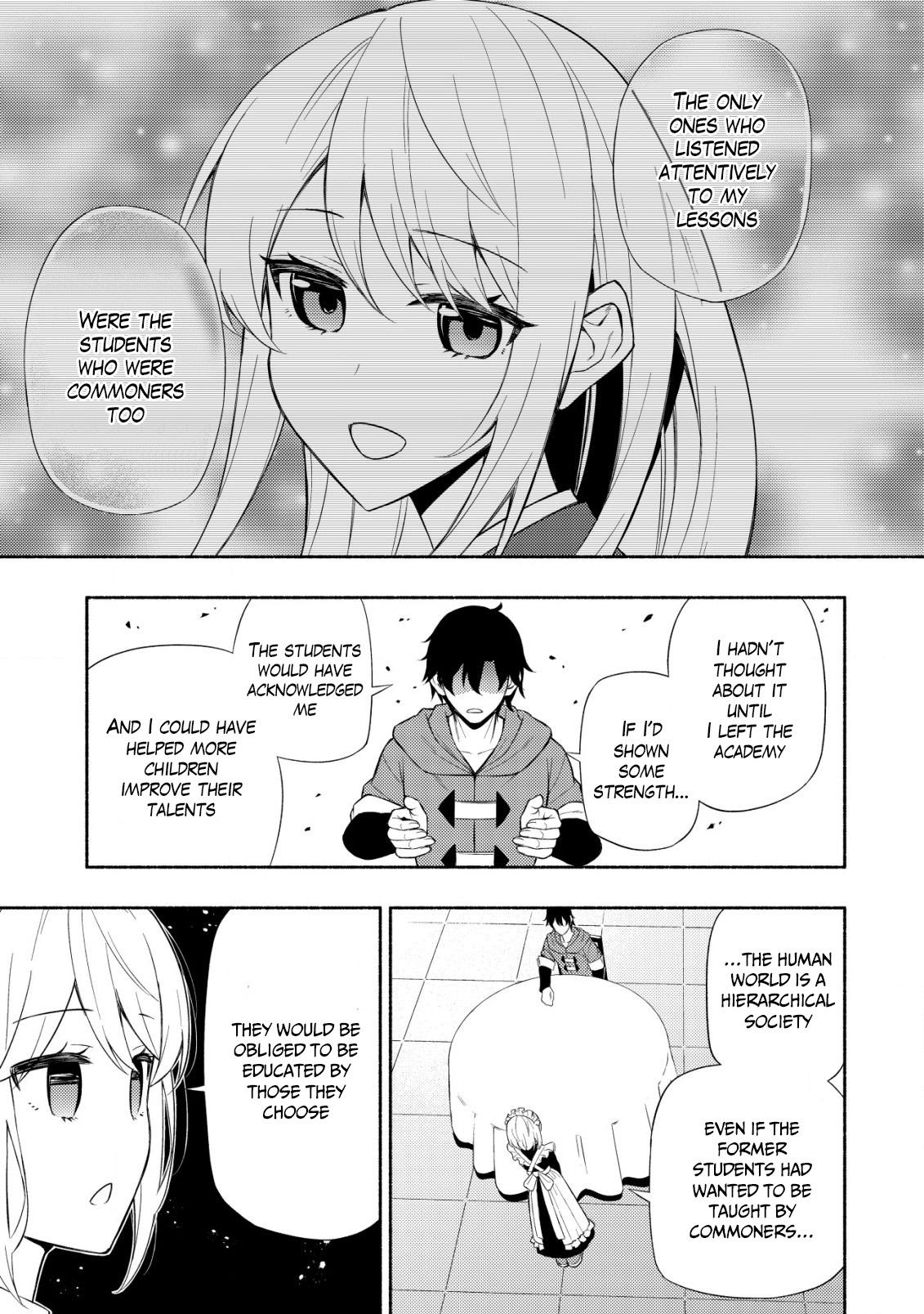 Maou Reijou no Kyouiku-gakari: Yuusha Gakuin wo Tsuihou sareta Heimin Kyoushi wa Maou no Musume-tachi no Katei Kyoushi to Naru Chap 5 - Next Chap 6