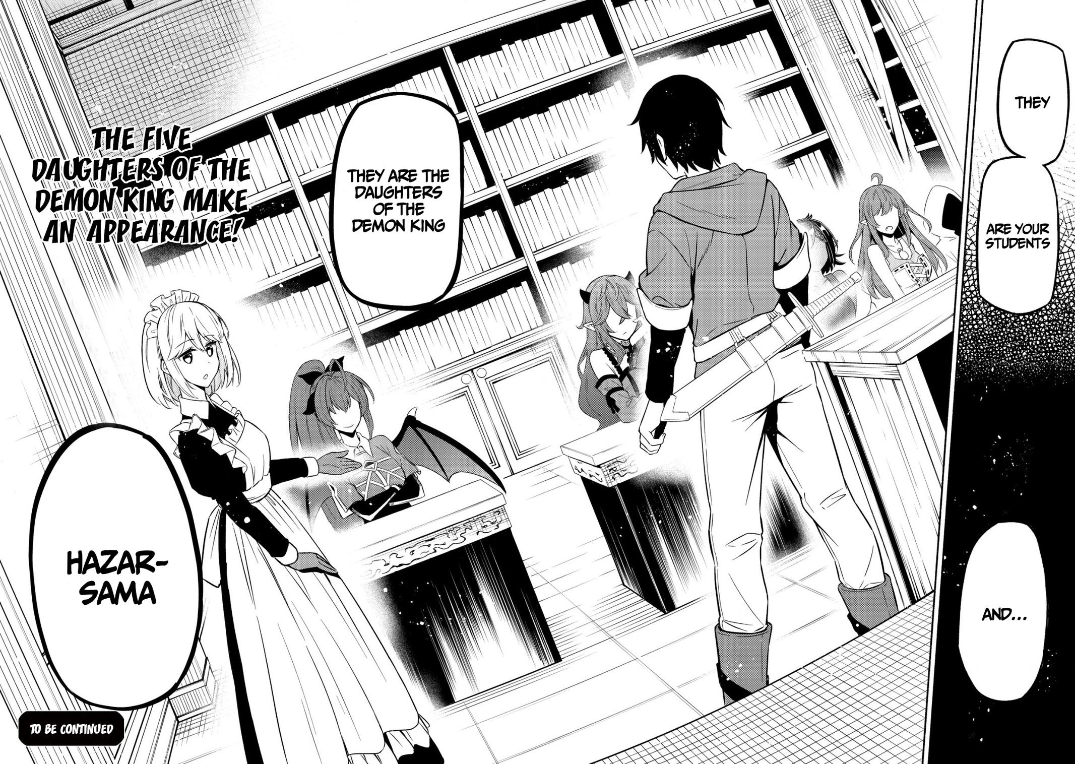 Maou Reijou no Kyouiku-gakari: Yuusha Gakuin wo Tsuihou sareta Heimin Kyoushi wa Maou no Musume-tachi no Katei Kyoushi to Naru Chap 2 - Next Chap 3