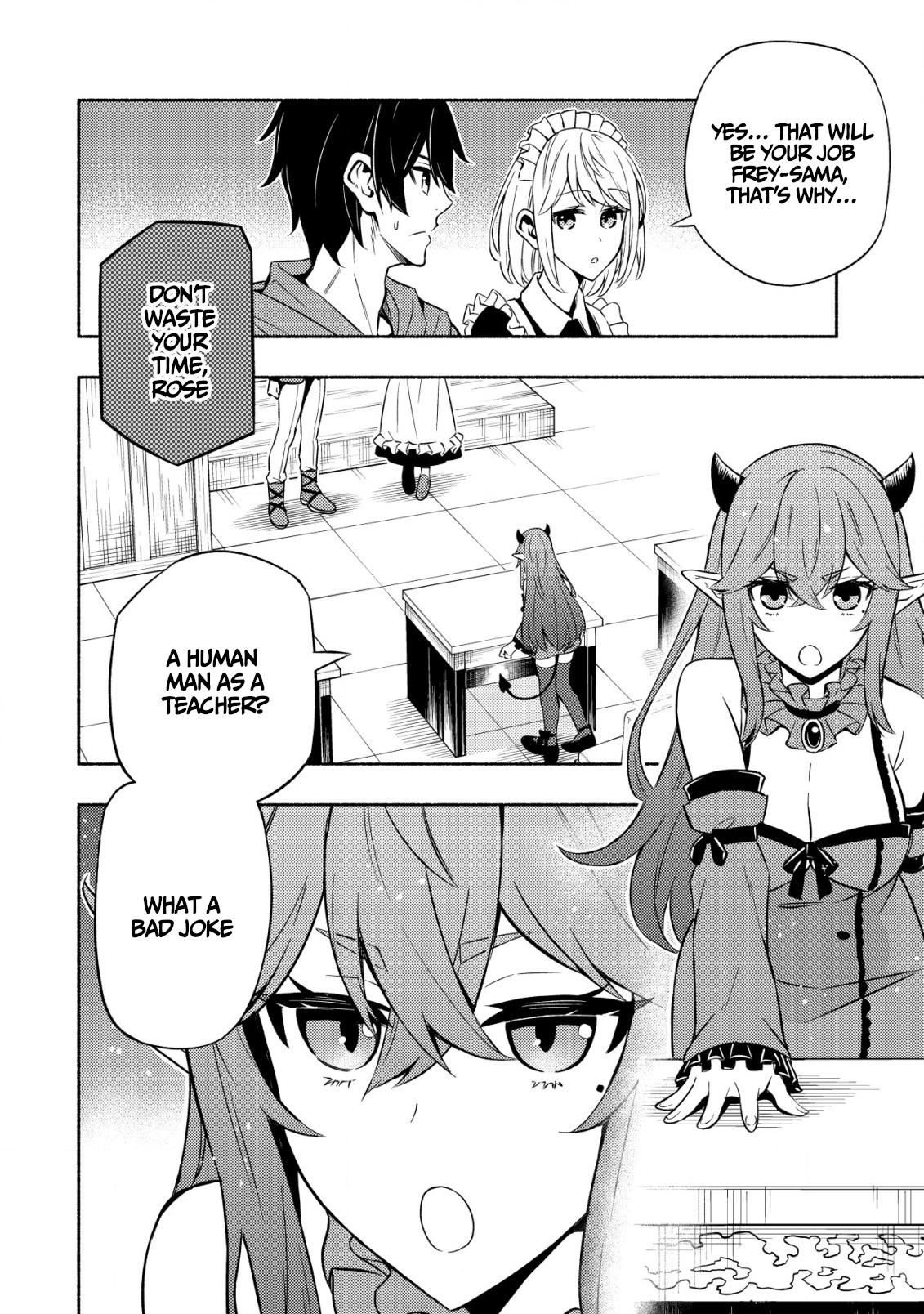 Maou Reijou no Kyouiku-gakari: Yuusha Gakuin wo Tsuihou sareta Heimin Kyoushi wa Maou no Musume-tachi no Katei Kyoushi to Naru Chap 3 - Next Chap 4