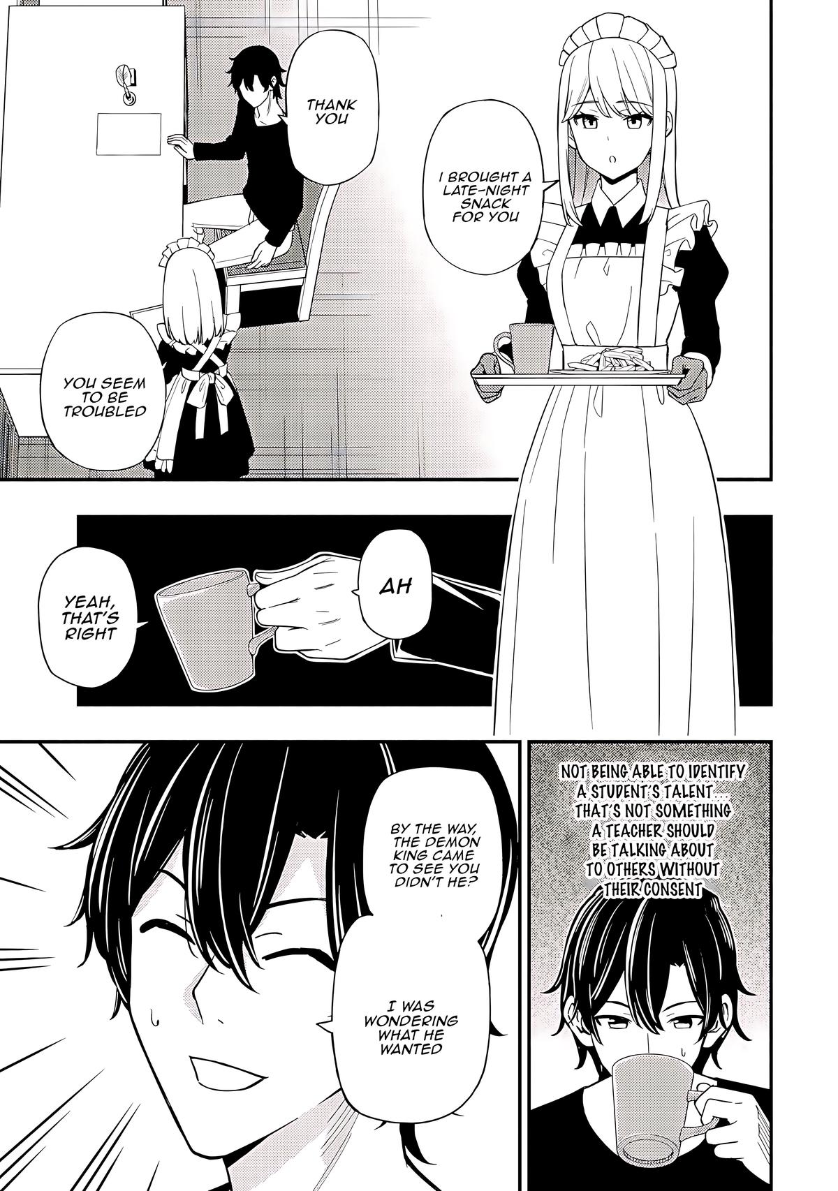 Maou Reijou no Kyouiku-gakari: Yuusha Gakuin wo Tsuihou sareta Heimin Kyoushi wa Maou no Musume-tachi no Katei Kyoushi to Naru Chap 19 - Next Chap 20